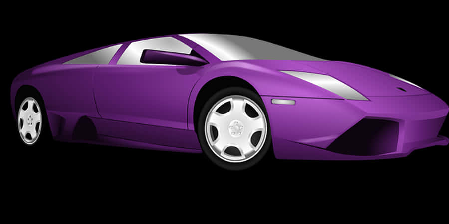 Purple Sports Car Illustration