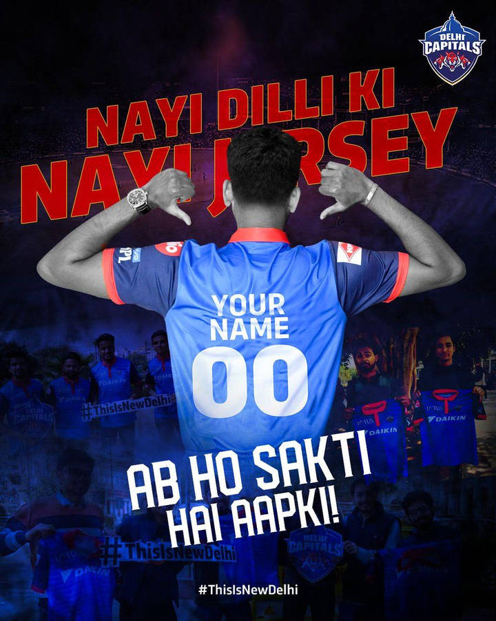 Download Delhi Capitals Official Jersey Wallpaper