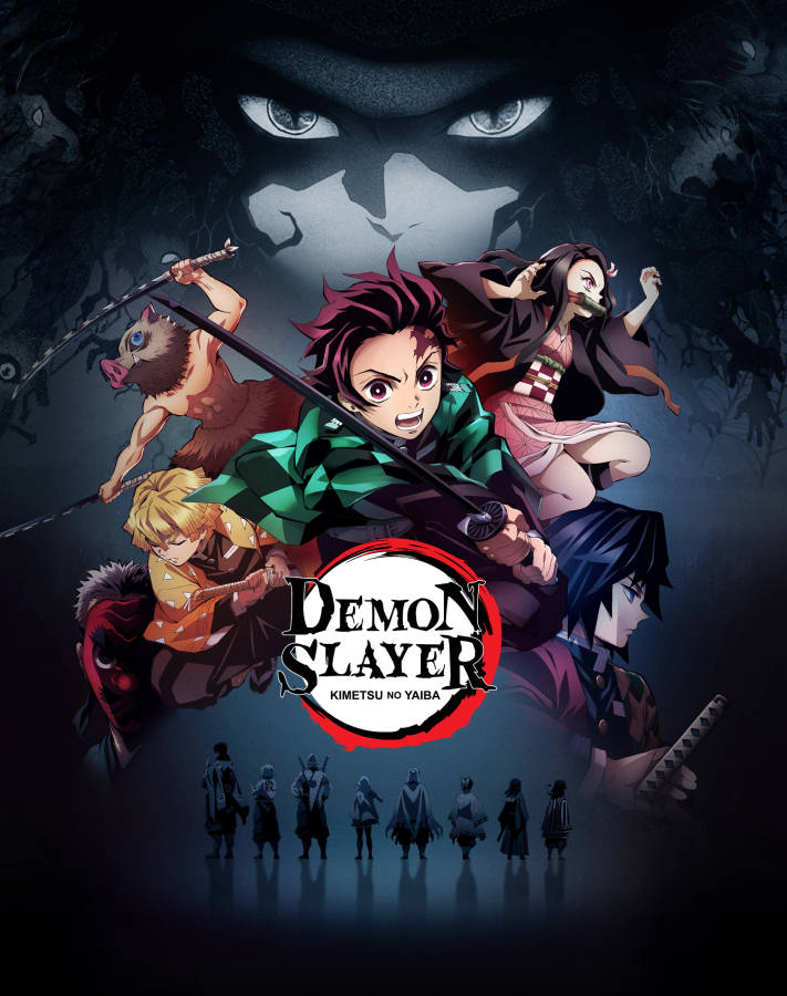 Download Demon Slayer Kimetsu No Yaiba Logo Wallpaper | Wallpapers.com