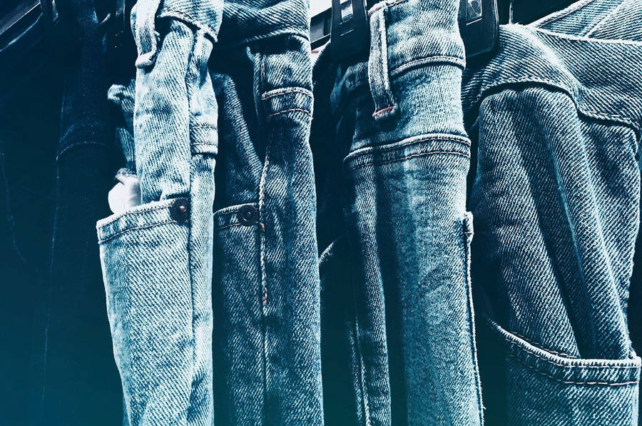 Denim Blue Jeans Hanging wallpaper