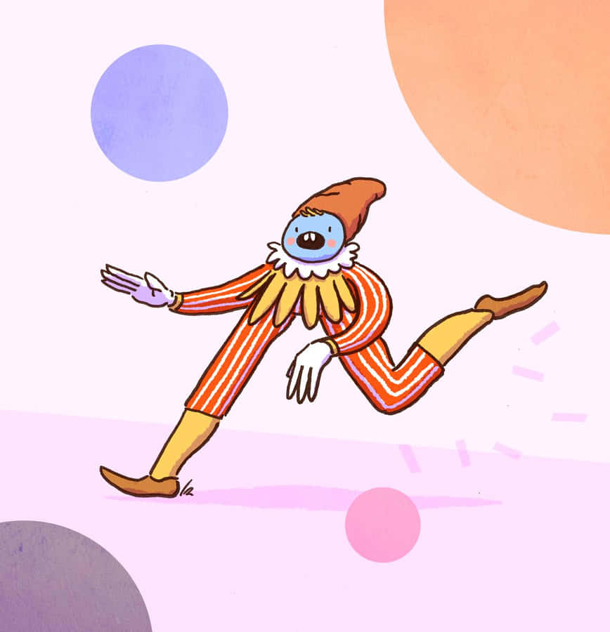 Bunte Clown-Illustration