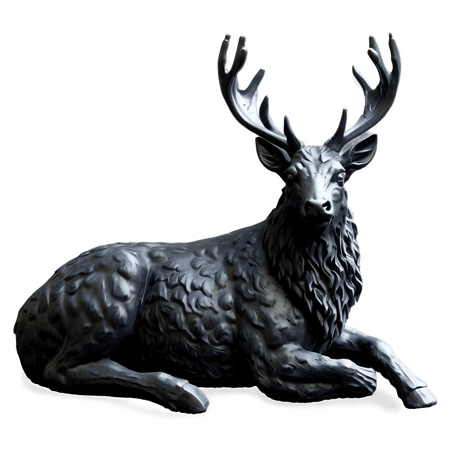 Shadowy Stag Figure PNG yyk