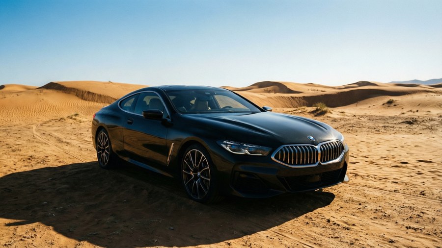 BMW Serie 8 in paesaggio desertico