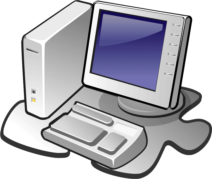 Desktop Computer Vector Illustration
