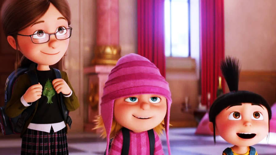 Download Despicable Me Movie Three Sisters Wallpaper Wallpapers Com