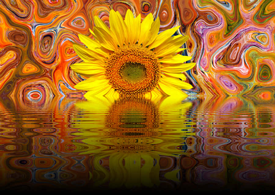 Vibrant Sunflower Artistic Reflection.jpg