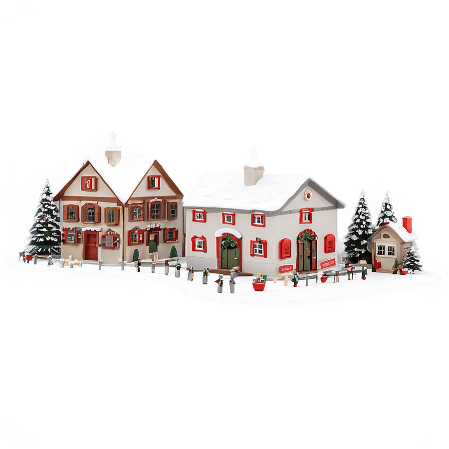 Christmas Village Town Square PNG 06252024