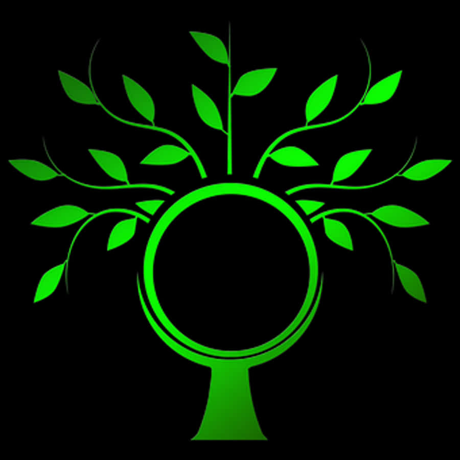 Abstract Green Tree Graphic