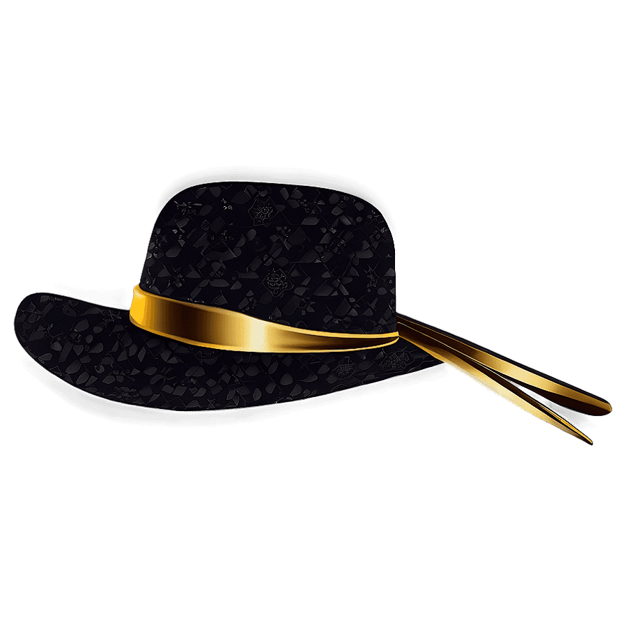 Elegant Black Hat Design PNG 05262024