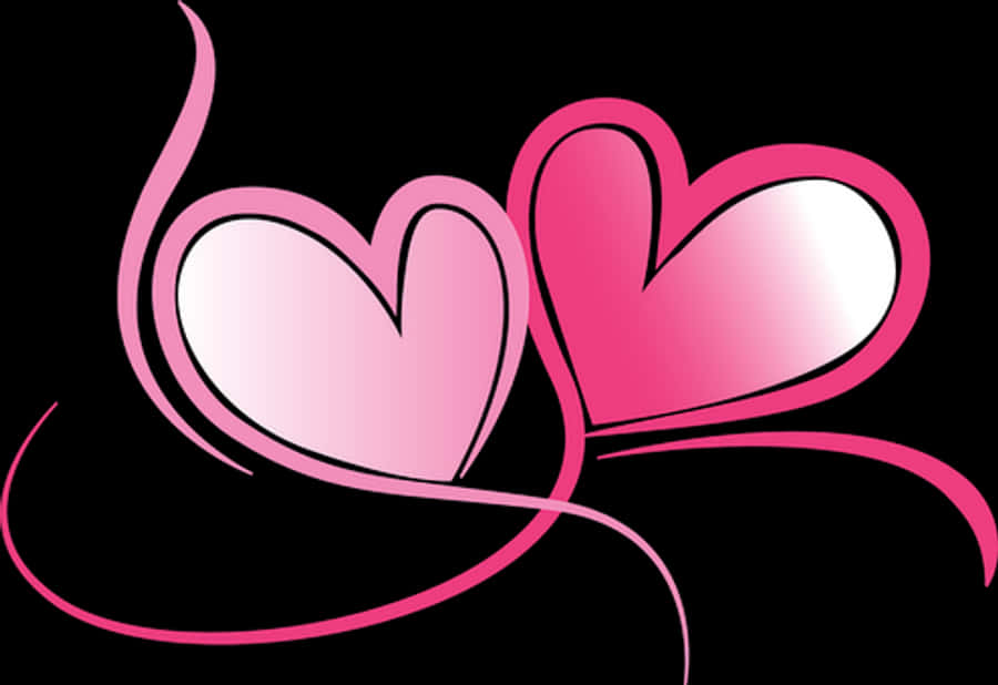 Pink Hearts Graphic Design
