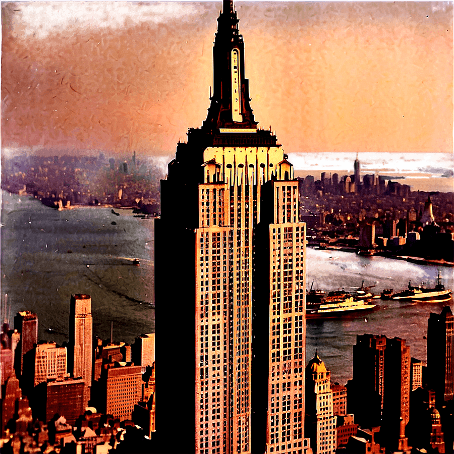 Empire State Building 1930s PNG yfw79