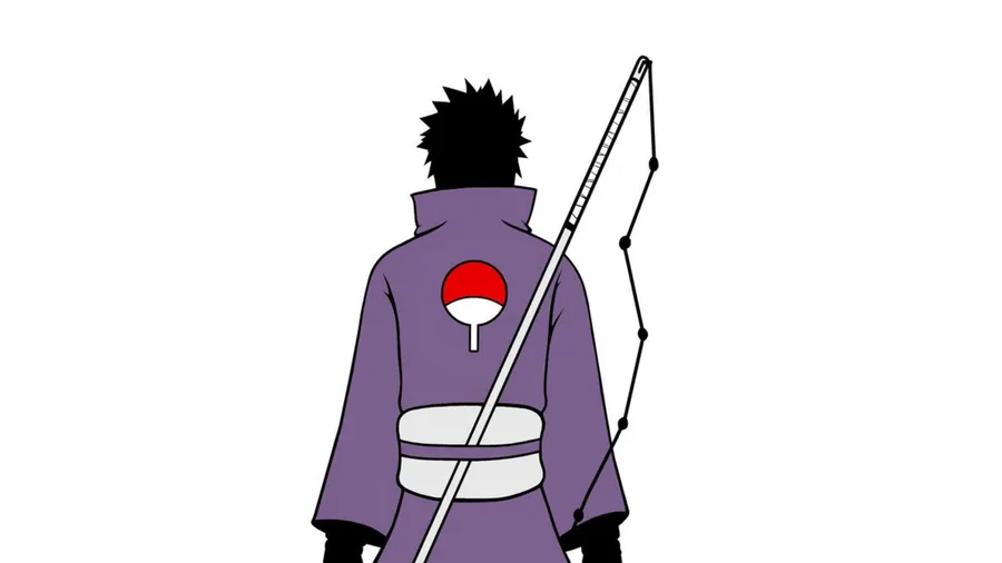 Back angle view of Obito Uchiha wallpaper.