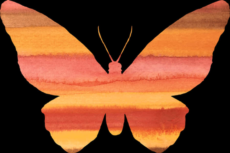Abstract Watercolor Butterfly Art