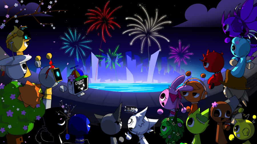 Sprunki Feuerwerk Feier