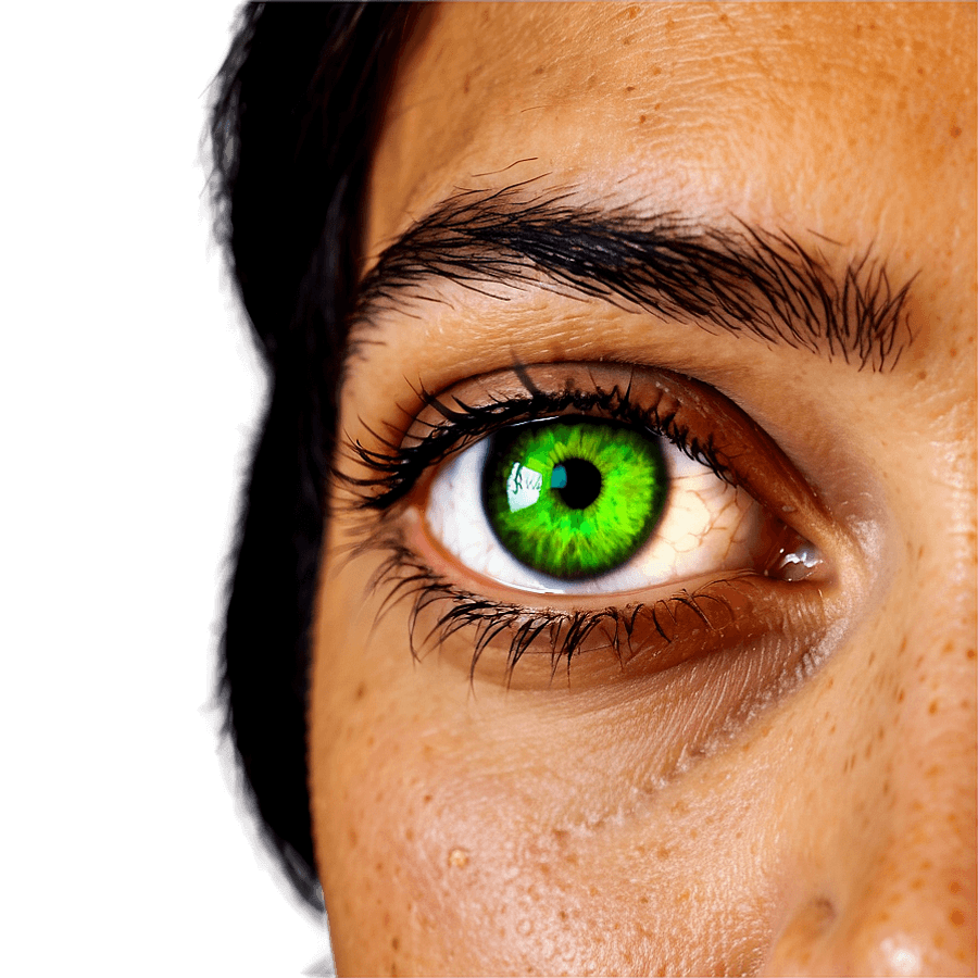 Piercing Green Eyes Expression PNG 06252024