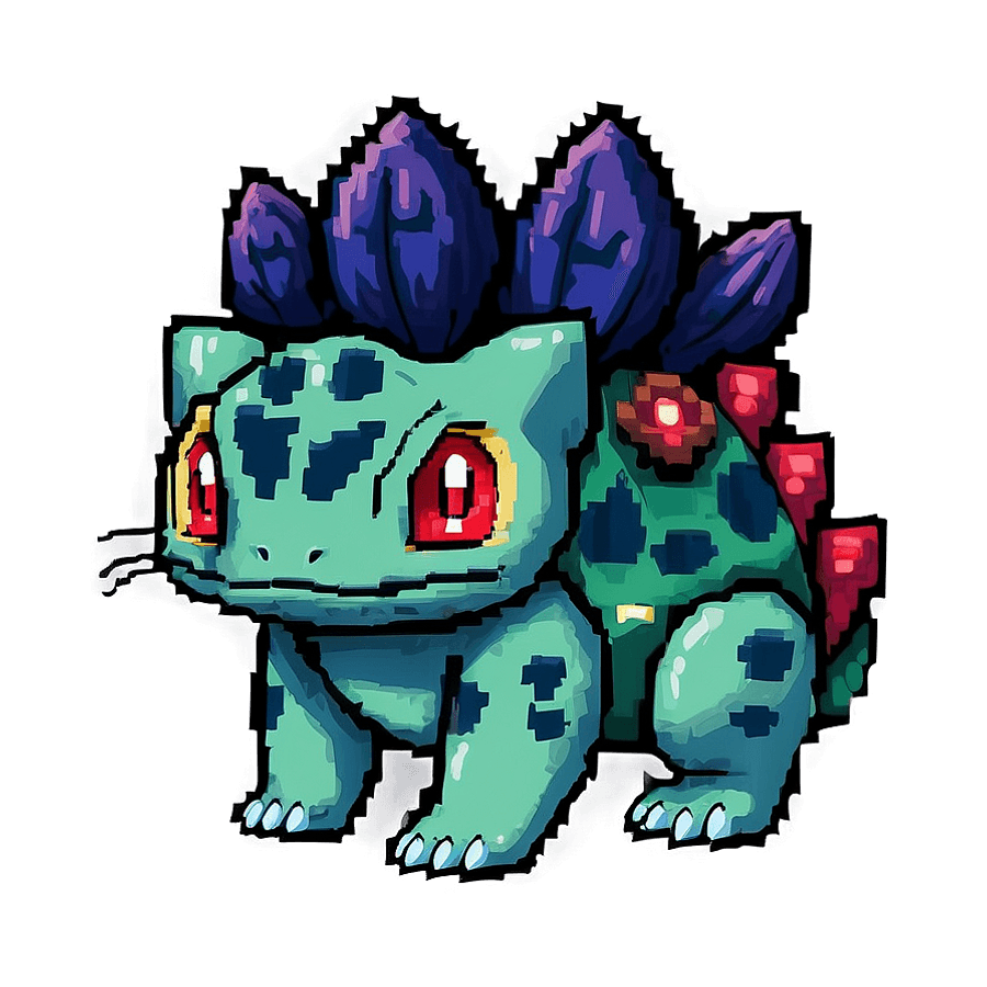 Bulbasaur Pixel Art PNG num69