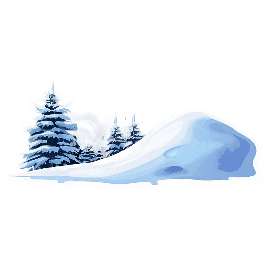 Winter Scene Snow Pile PNG clk