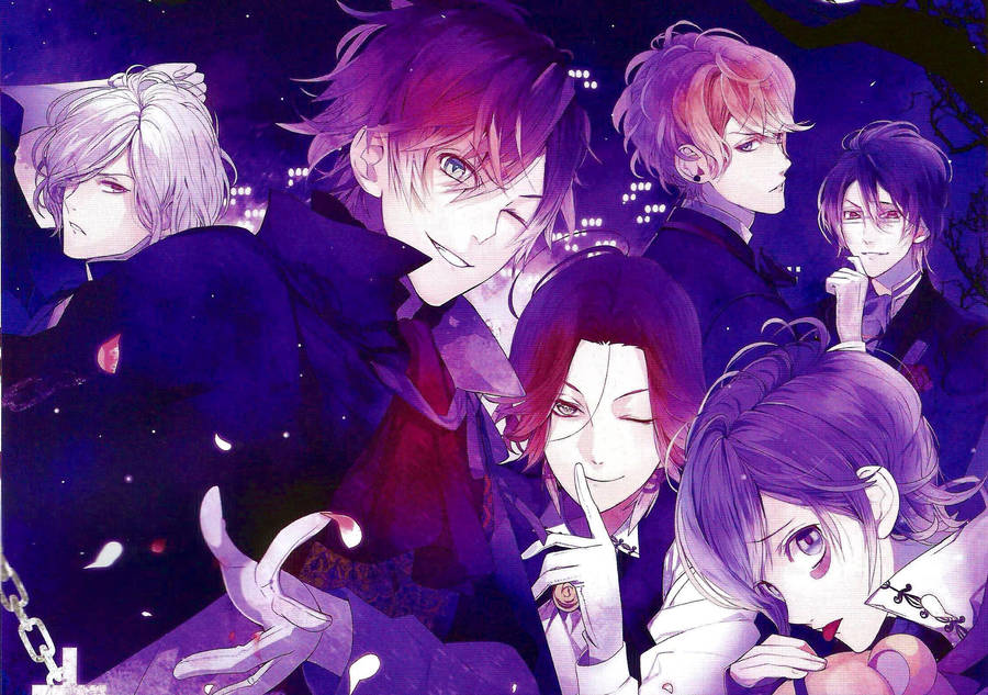 Download Diabolik Lovers Purple Art Wallpaper Wallpapers Com