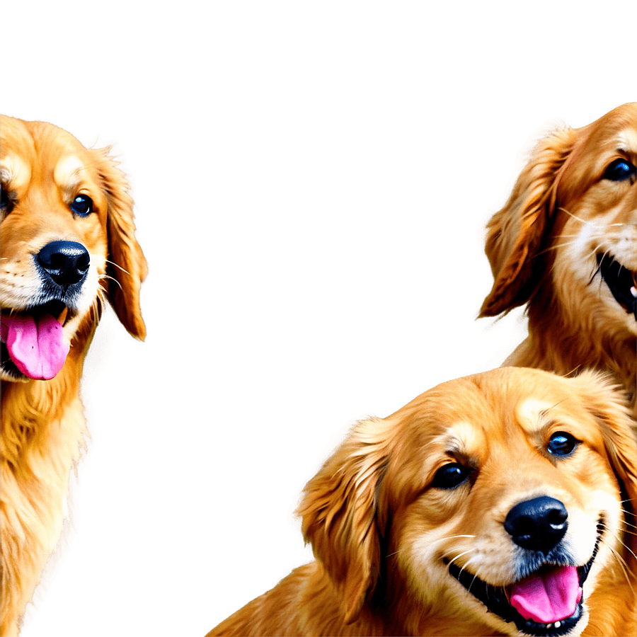 Happy Golden Retriever PNG haa