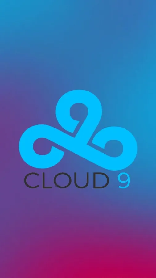 Blue pink Cloud9 logo wallpaper