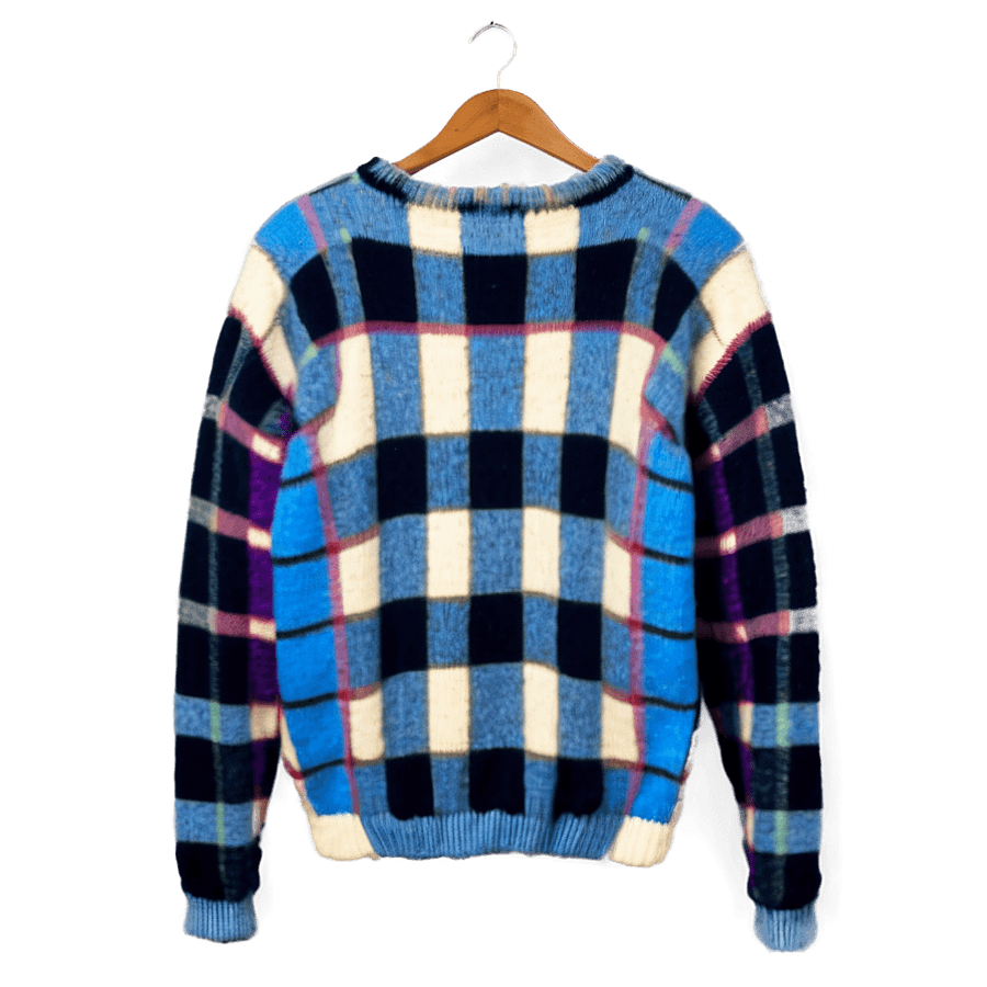 Plaid Sweater Pattern PNG 25