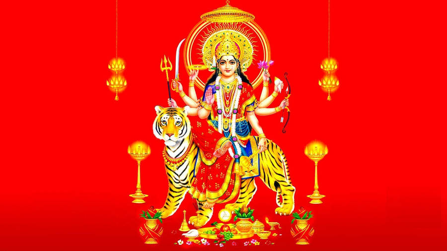 Mataji Yellow Red Art