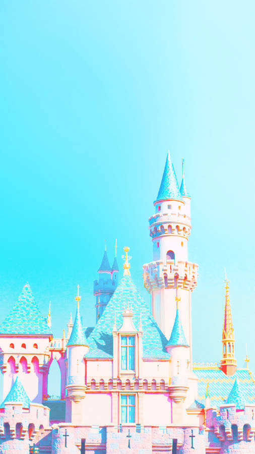 Download Disney Channel Light Pink Castle Wallpaper | Wallpapers.com