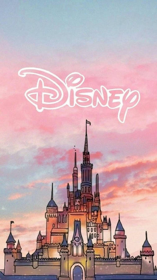 Download Disney Logo Castle Art Wallpaper | Wallpapers.com