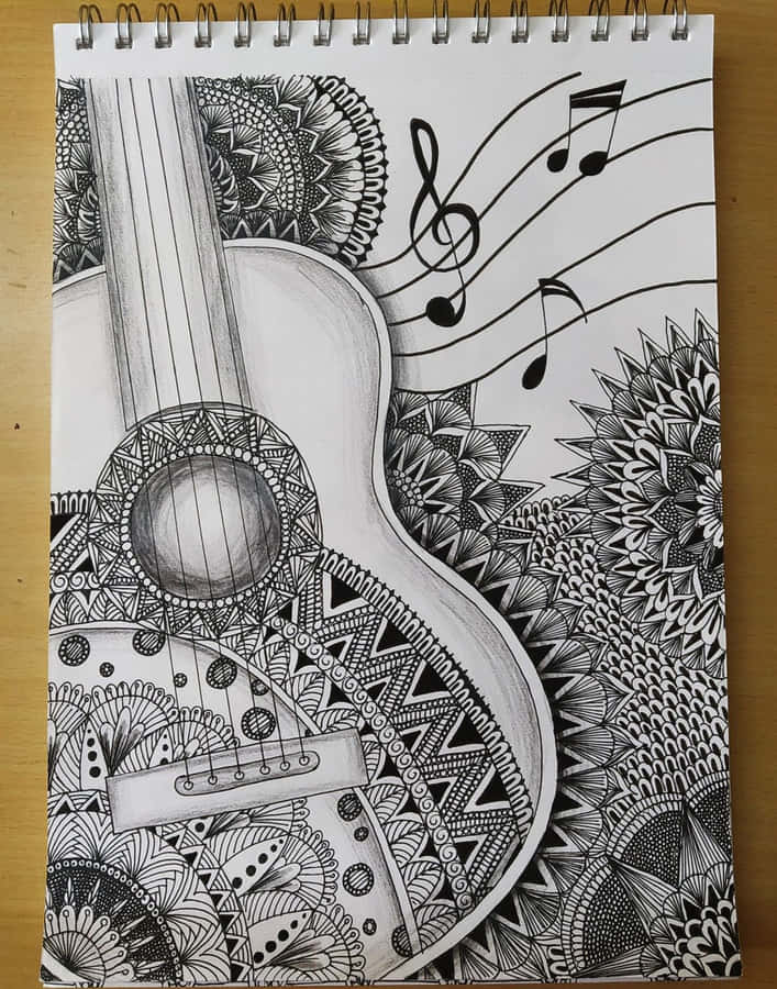 MandalaKunst Gitarrenskizze Bild