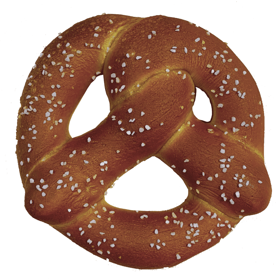 Salted Pretzel Isolated Background