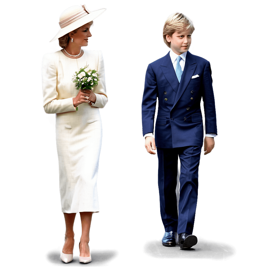 Princess Diana and Her Sons PNG ccj