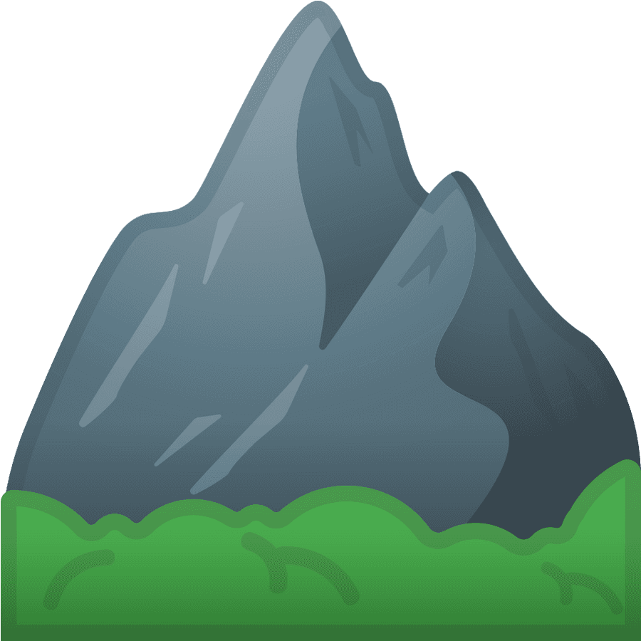 Cartoon Mountain Peak
