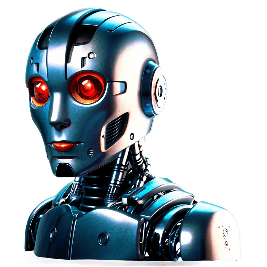 Vintage Robot Head PNG dew