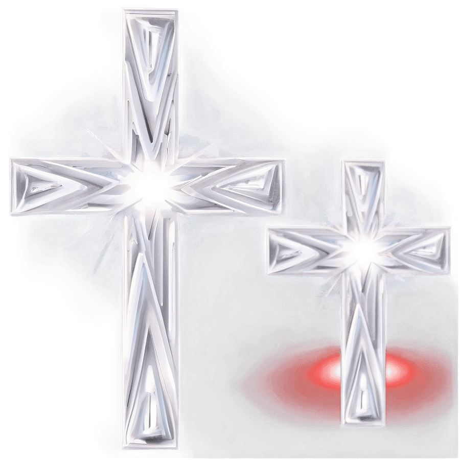 Pure White Cross Graphic PNG 37