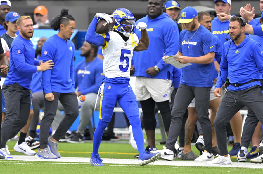 Celebração de Tutu Atwell no Jogo dos Rams