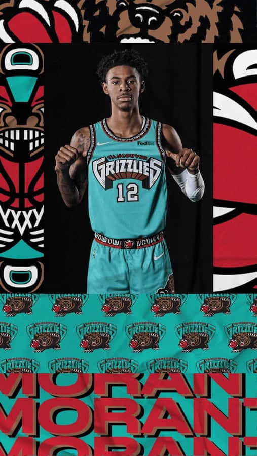 Ja Morant Grizzlies Trikot Pose