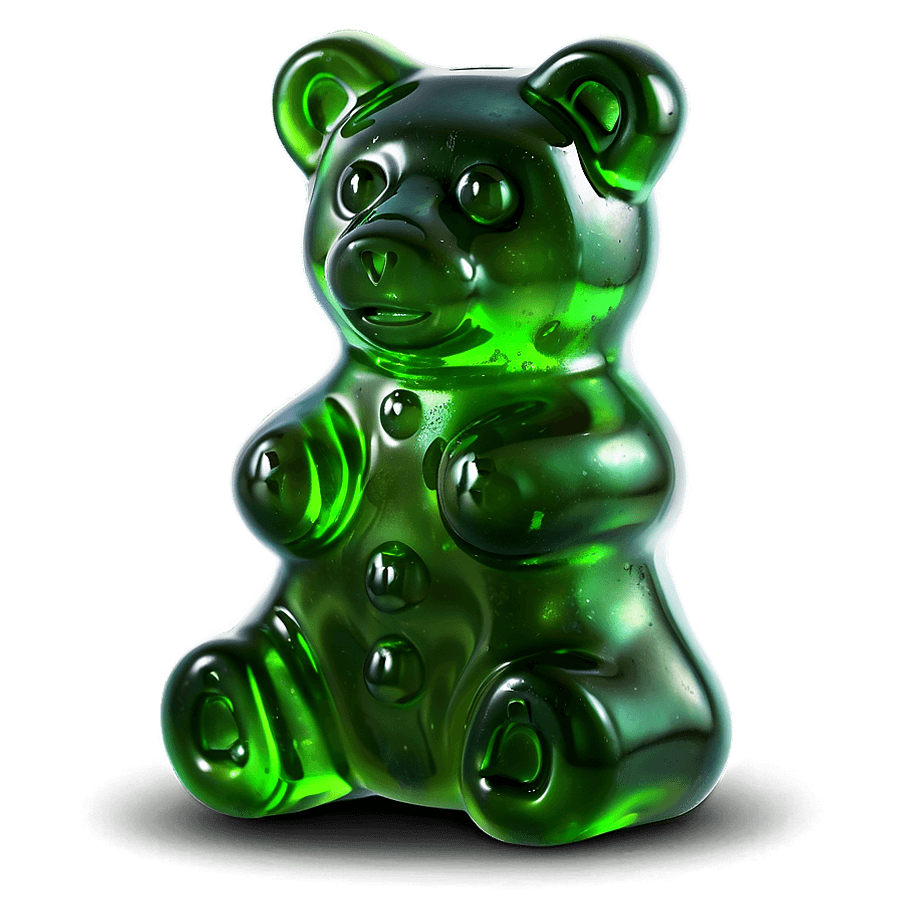 Green Gummy Bear Sweet PNG ugr