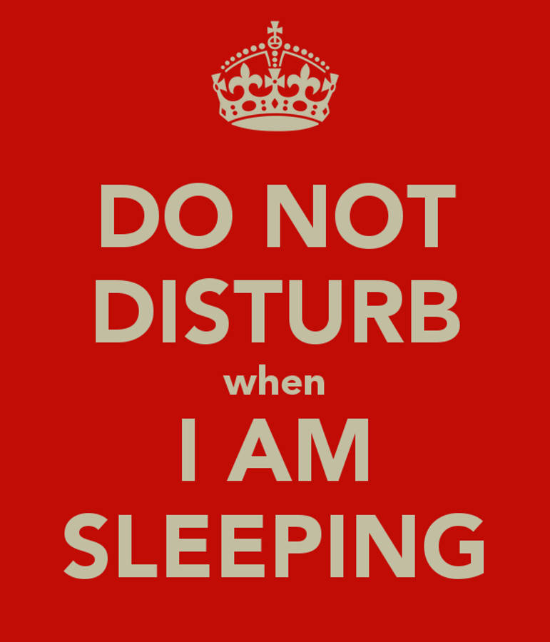 Download Do Not Disturb I Am Sleeping Wallpaper | Wallpapers.com