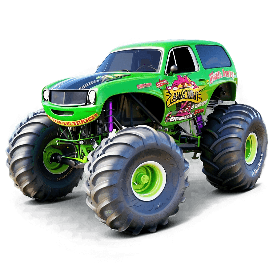 Grave Digger Monster Truck Dominance PNG yko