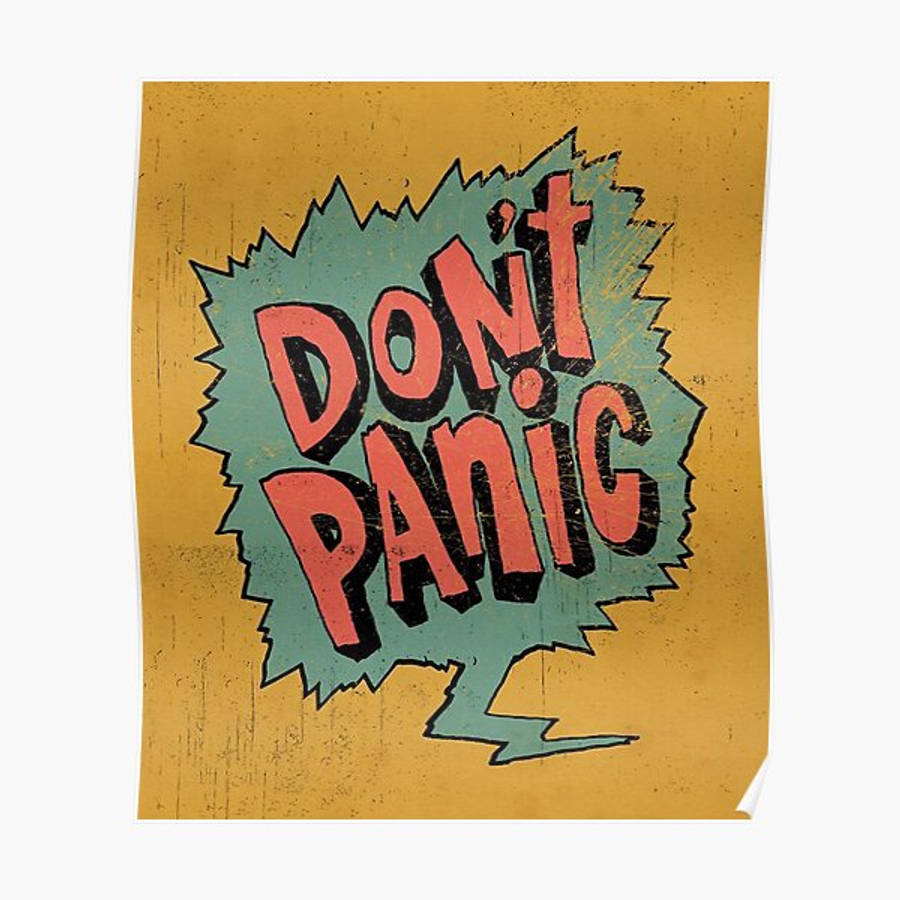 Don’t Panic Yellow Background