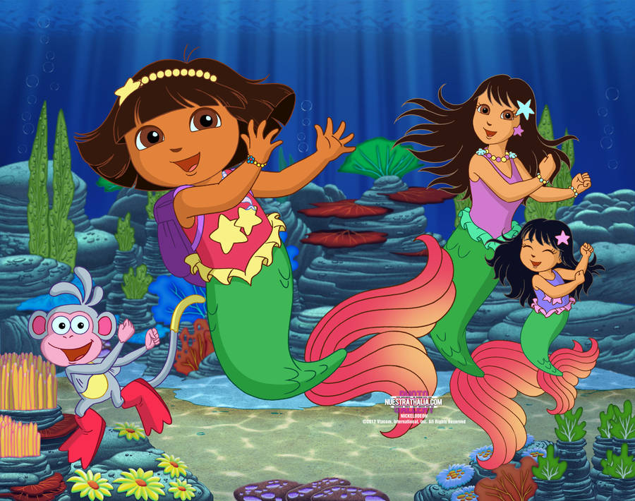 Download Dora The Explorer Mermaid Kingdom Wallpaper | Wallpapers.com