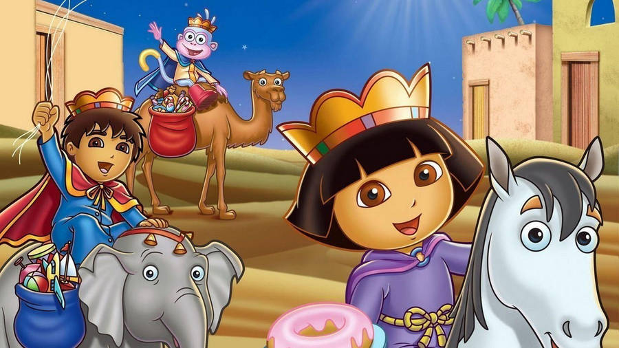 Download Dora The Explorer Three Kings Day Wallpaper