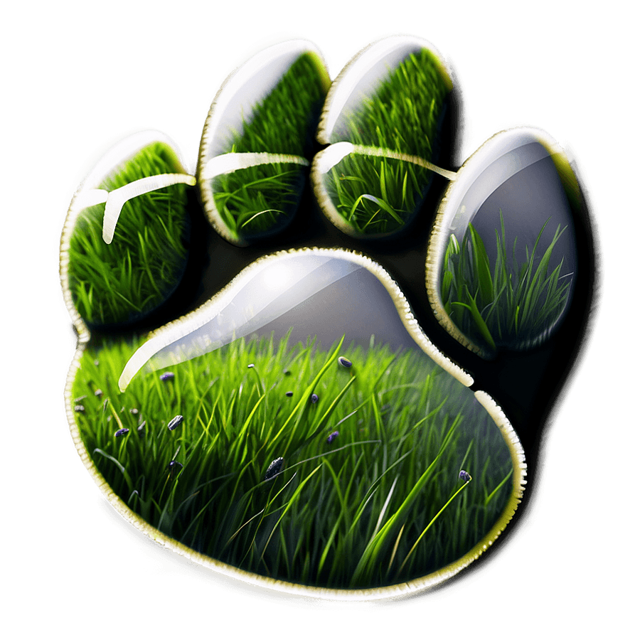 Paw Print in Grass PNG kbc