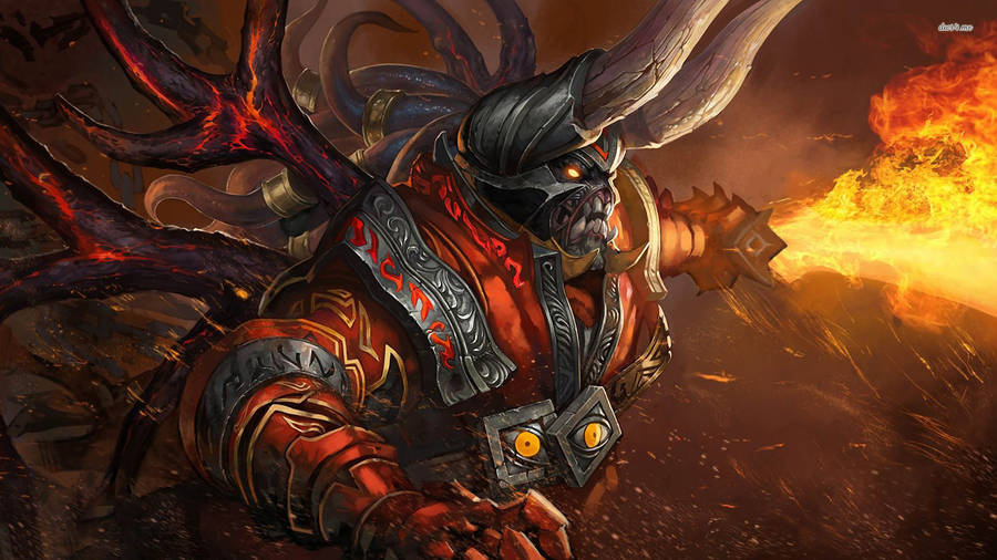 Download Dota 2 Lucifer Devil Doom Bringer Wallpaper | Wallpapers.com