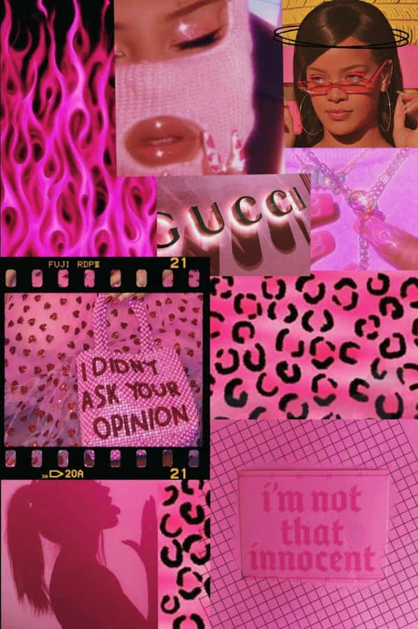 Colagem Estética Pink Baddie