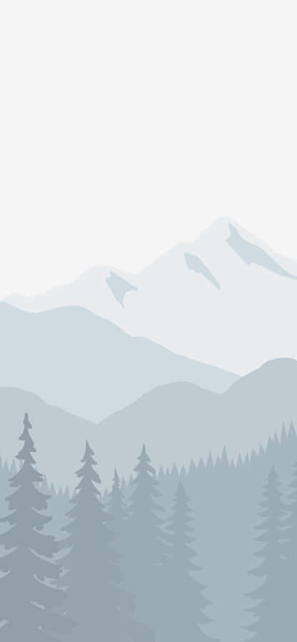 Scena Montagna Invernale Minimalista