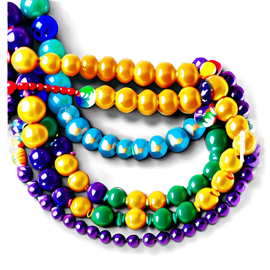 Mardi Gras Beads Border PNG ixq