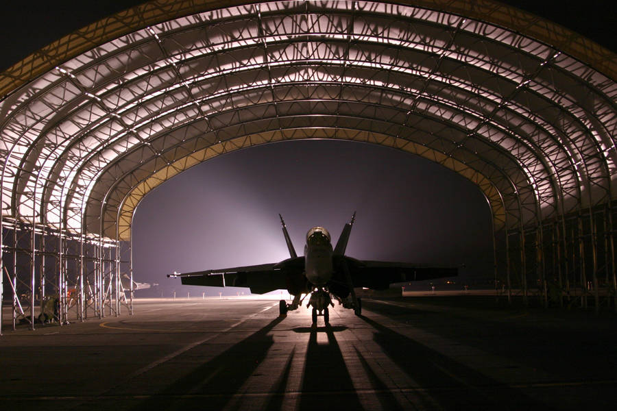 Hangar Gevechtsvliegtuig