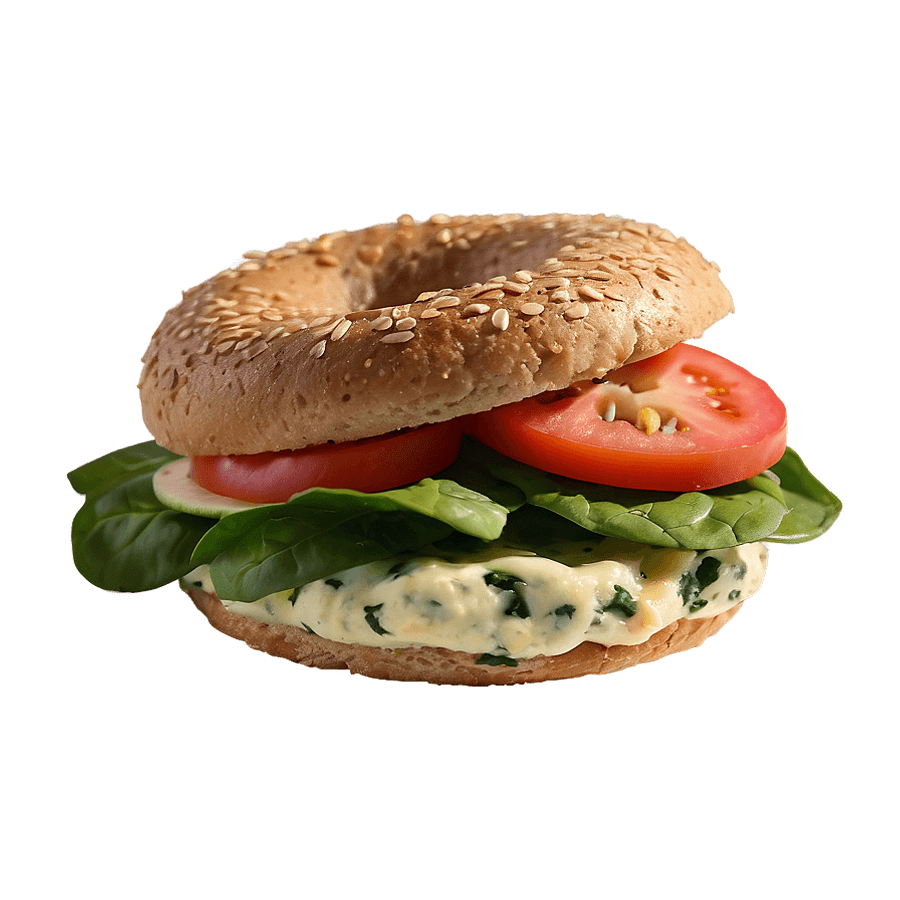 Spinach Bagel PNG 15