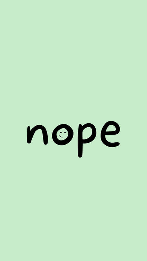 Minimalistisches Nope Grafik Wallpaper